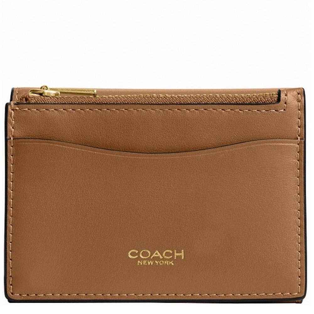 Coach Essential Card Holder Bifold Wallet Honey Brown - Picture 2 of 11